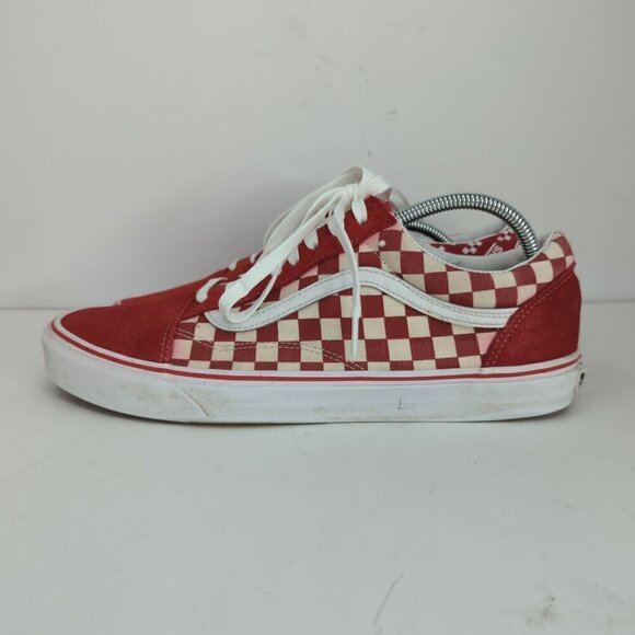 Vans Red Classic / Checkerboard Old Skool Sneakers, Men's 13 - Picture 2 of 10